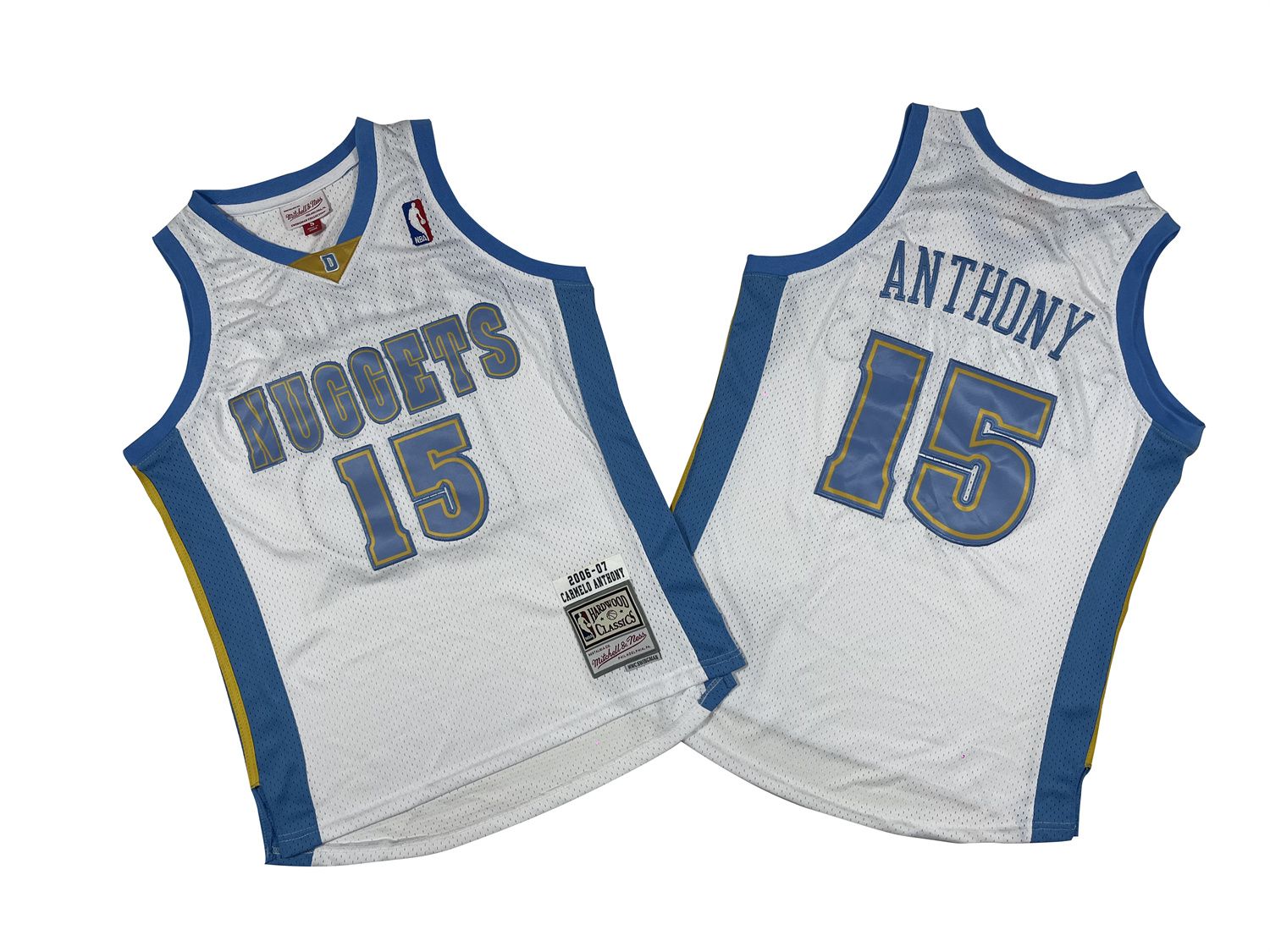 Men Denver Nuggets #15 Anthony White Throwback NBA Jersey->denver nuggets->NBA Jersey